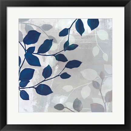 Framed Leaves in the Mist II Print
