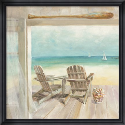 Framed Seaside Morning Crop Print