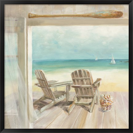 Framed Seaside Morning Crop Print