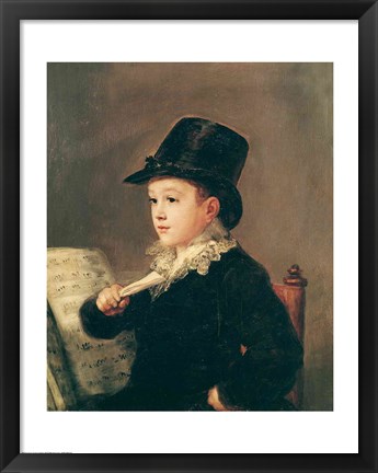 Framed Portrait of Mariano Goya Print