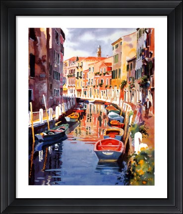 Framed Venetian Reflections II Print