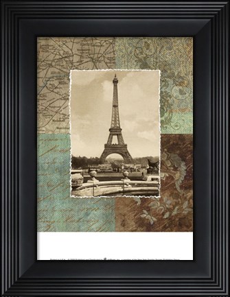 Framed Paris Scrapbook II Print