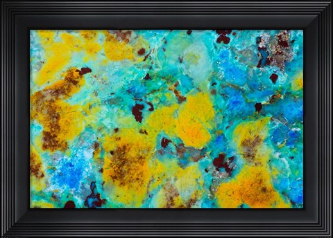 Framed Blue Chrysocolla Jasper Print