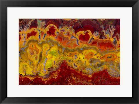 Framed Crayola Jasper, Cady Mountain CA. Print