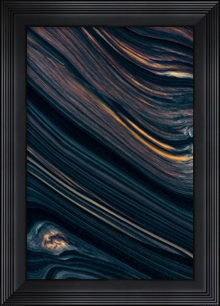 Framed Mahogany Goldsheen Obsidian Print