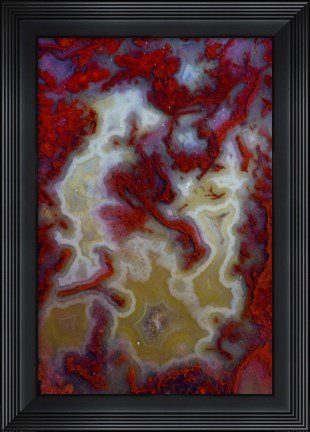 Framed Red Moss Agate Slab Print