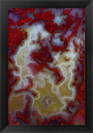 Framed Red Moss Agate Slab Print