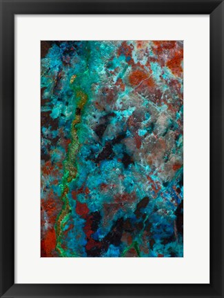 Framed Shattuckite Vulture Mountain Arizona 1 Print
