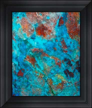 Framed Shattuckite Vulture Mountain Arizona 2 Print