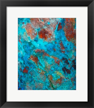 Framed Shattuckite Vulture Mountain Arizona 2 Print