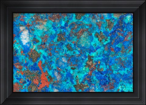 Framed Shattuckite Vulture Mountain Arizona 3 Print