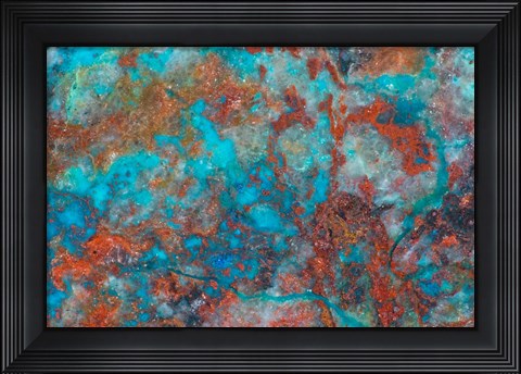 Framed Shattuckite Vulture Mountain Arizona 4 Print