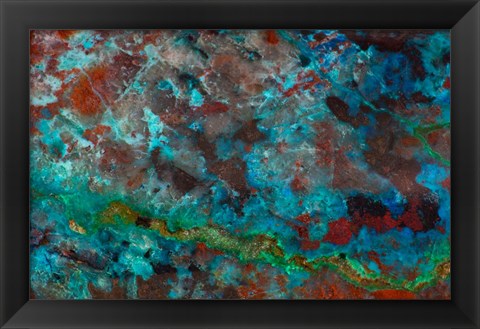 Framed Shattuckite Vulture Mountain Arizona Print