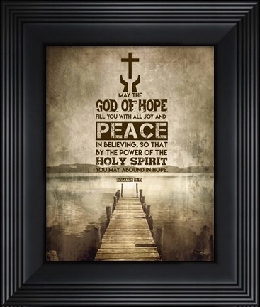 Framed Romans 15:13 Abound in Hope (Sepia) Print