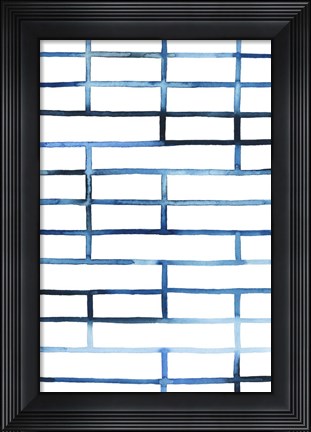 Framed Watercolor Bleed Pattern I Print