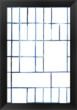 Framed Watercolor Bleed Pattern IV Print