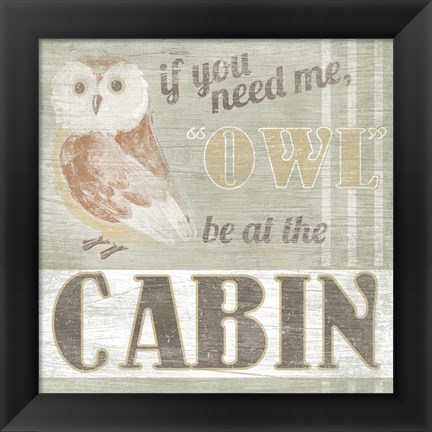 Framed Lodge Life V Print