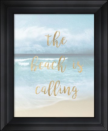Framed Beach is Calling Print
