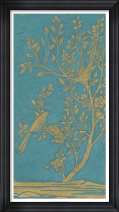 Framed Topaz Chinoiserie I Print