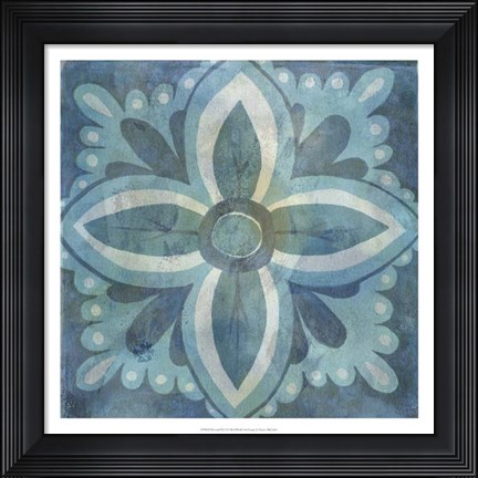 Framed Patinaed Tile I Print
