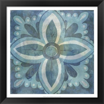 Framed Patinaed Tile I Print