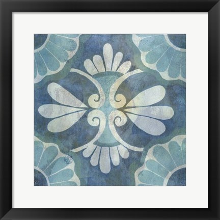 Framed Patinaed Tile II Print