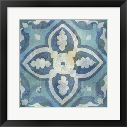 Framed Patinaed Tile IV Print