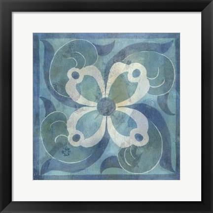 Framed Patinaed Tile V Print