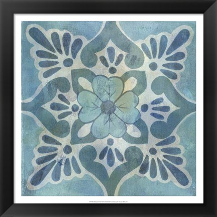 Framed Patinaed Tile VI Print