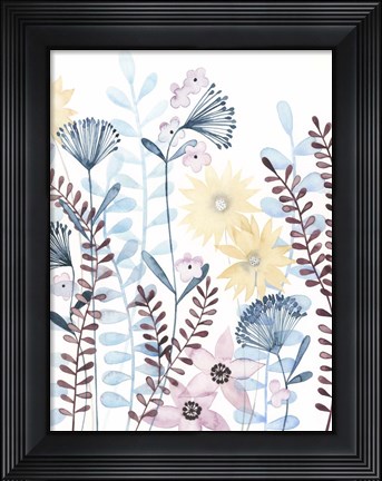 Framed Pastel Posies II Print