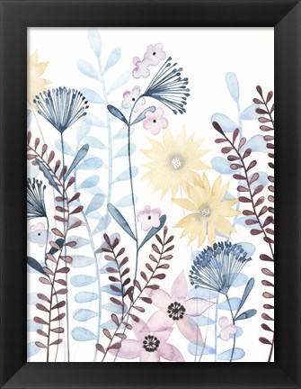 Framed Pastel Posies II Print