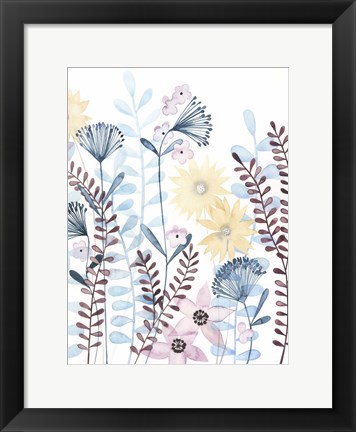 Framed Pastel Posies II Print