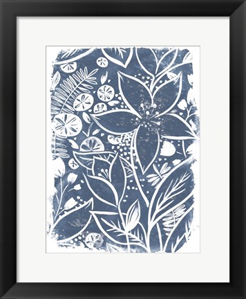 Framed Garden Batik I Print