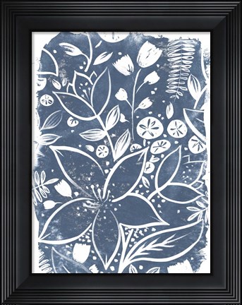 Framed Garden Batik II Print