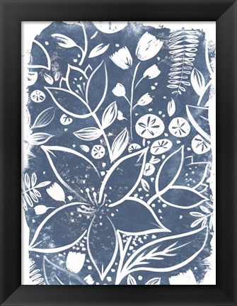 Framed Garden Batik II Print