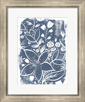 Framed Garden Batik II Print