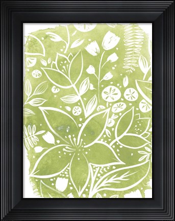 Framed Garden Batik IV Print