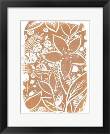 Framed Garden Batik V Print