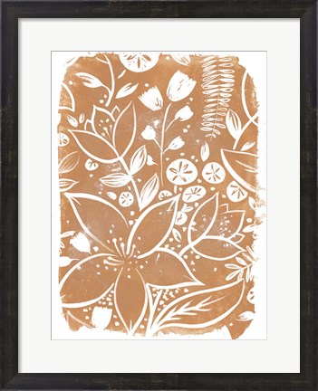 Framed Garden Batik VI Print