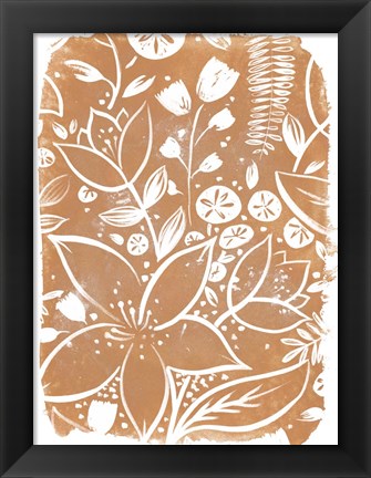 Framed Garden Batik VI Print