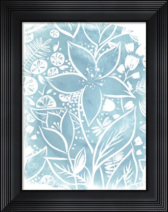 Framed Garden Batik VII Print
