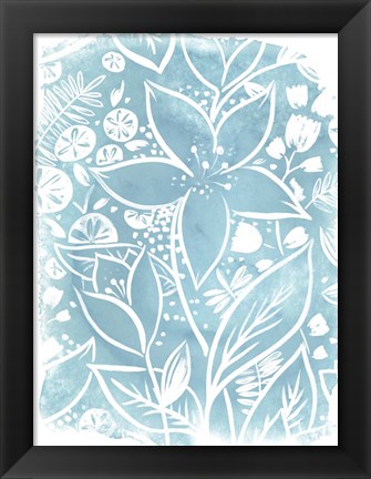 Framed Garden Batik VII Print