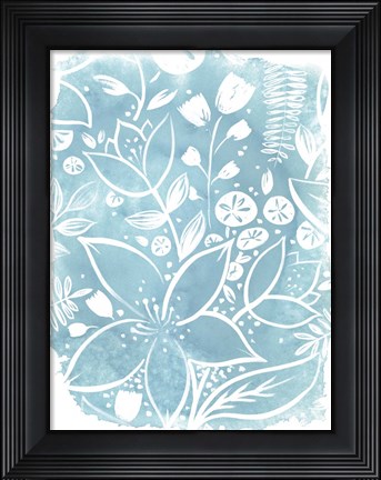 Framed Garden Batik VIII Print