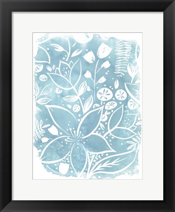 Framed Garden Batik VIII Print