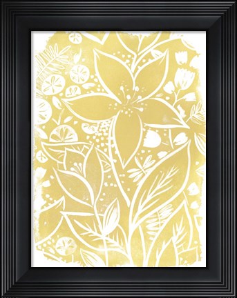 Framed Garden Batik IX Print