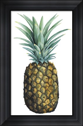 Framed Watercolor Pineapple I Print