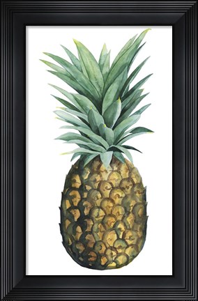 Framed Watercolor Pineapple II Print