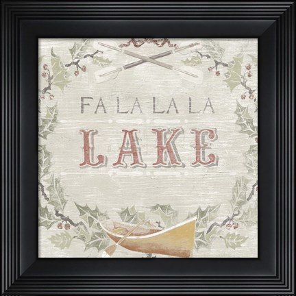 Framed Cabin Christmas II Print