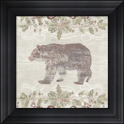 Framed Cabin Christmas III Print