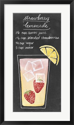 Framed Summer Drinks III Print